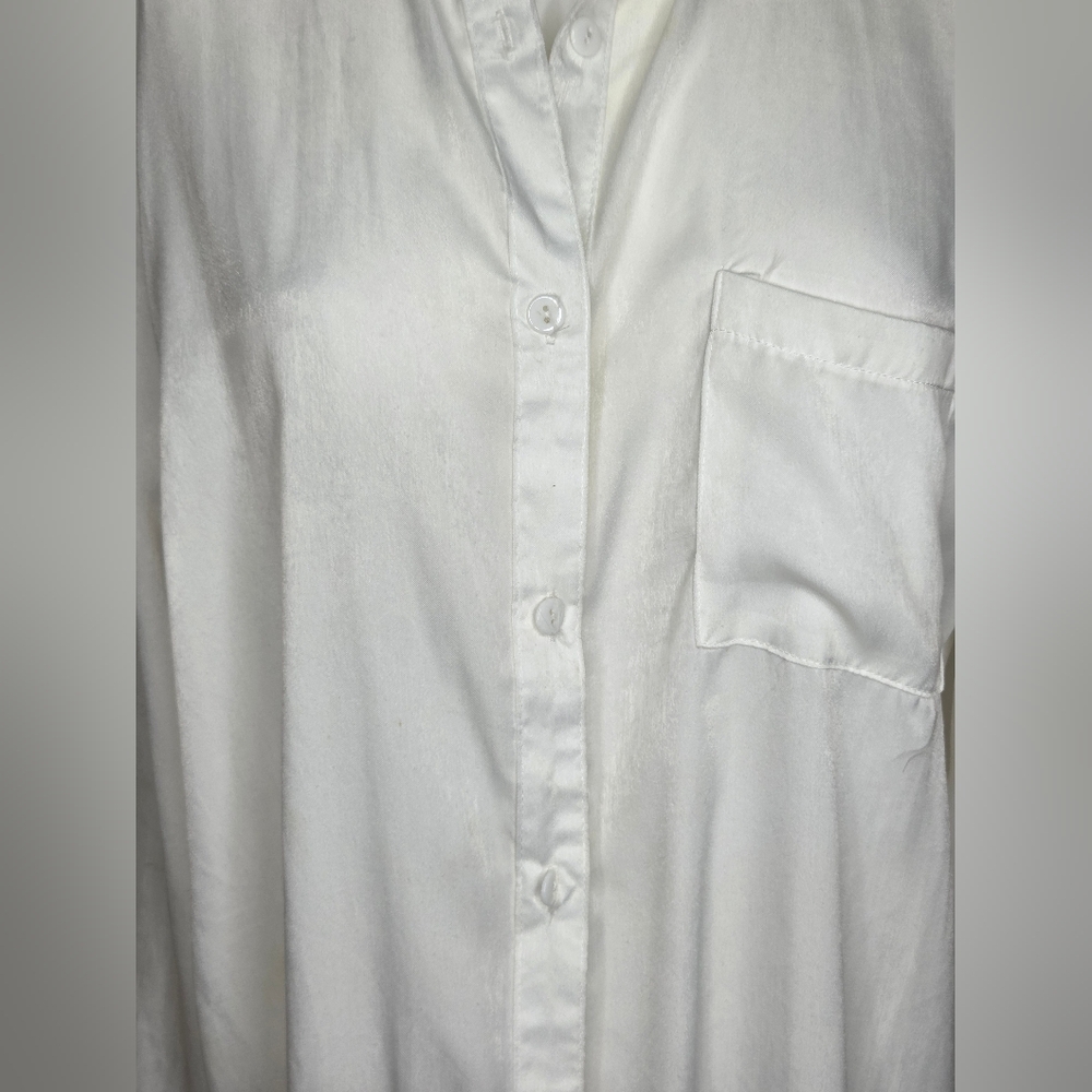 RD & Koko size L Embroidered White Long Kimono Butom Up - Picture 5 of 12